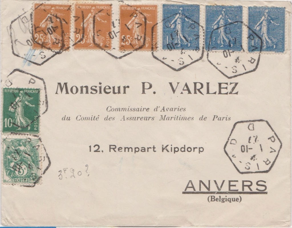Paris 1er octobre 1927 - tarif à 3,90 francs 1927-110