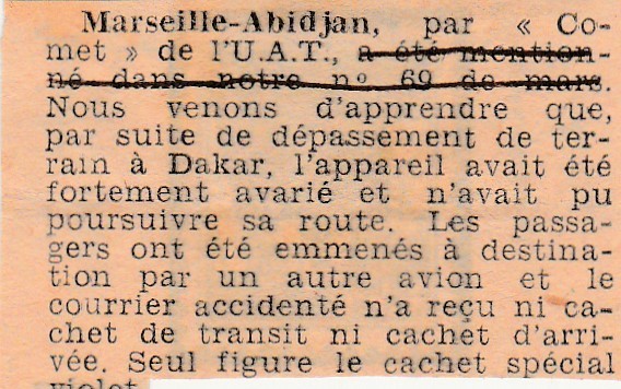 Marseille Abidjan 1953 Articl10