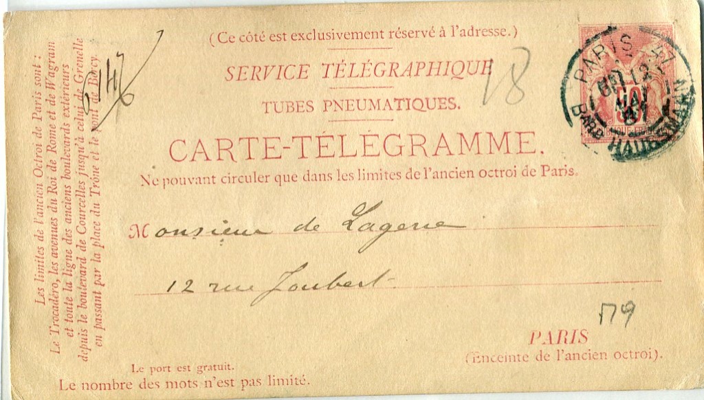 bureau télégraphique Paris 47 Bard Haussmann - oblitération ? Img96510