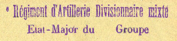 marque militaire régiment d'artillerie divisionnaire mixte Rzogim10