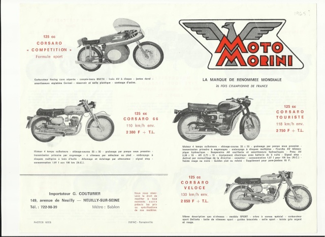 MOTO MORINI 250 cc G.I. "SEPT DE CARREAU ou DIAMANT" 1965 - 1969 - Page 3 Coutur10