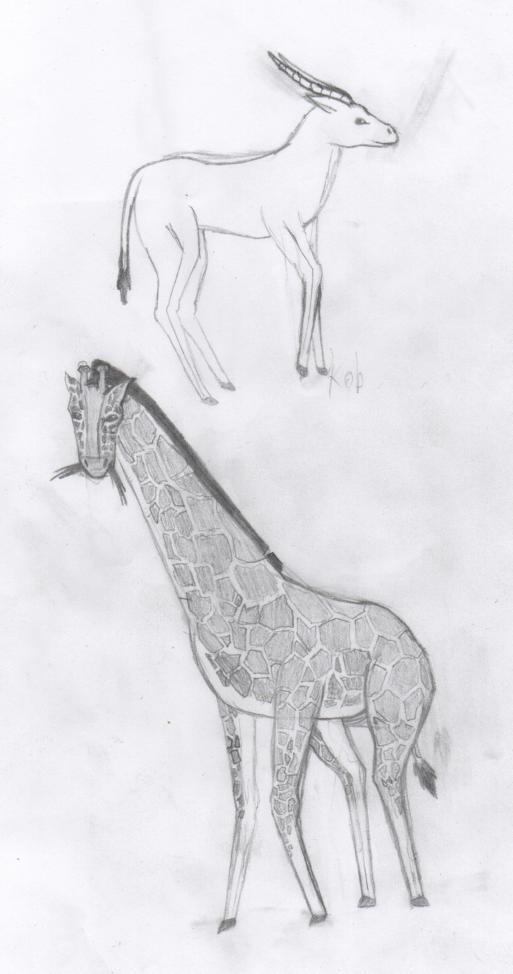 une girafe et un kob Kob_et11