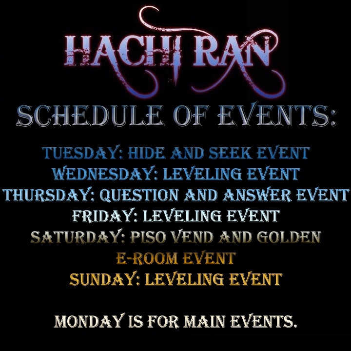 Schedule of Events 38739010