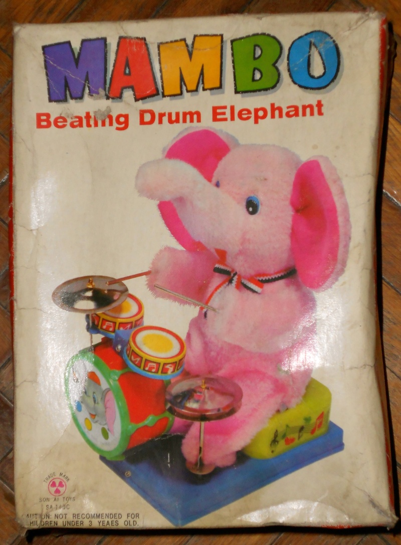 MAMBO the one man band drummer elephant VINTAGE TOY 70`S  Dscn0011