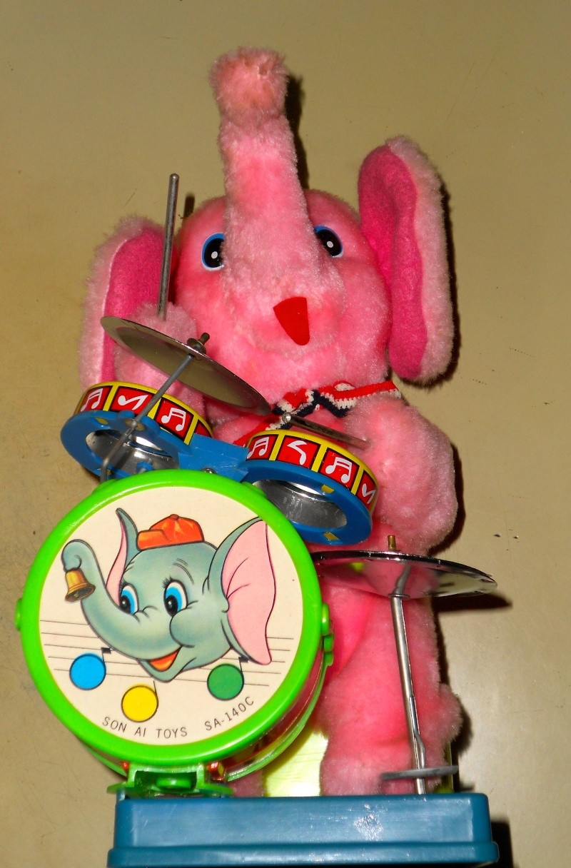 MAMBO the one man band drummer elephant VINTAGE TOY 70`S Dscn0110