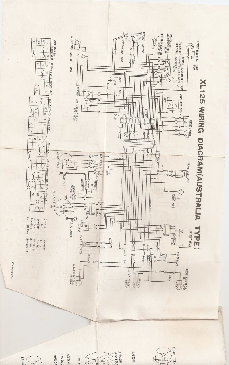 Schéma électrique de Honda XL 125 Scan0011