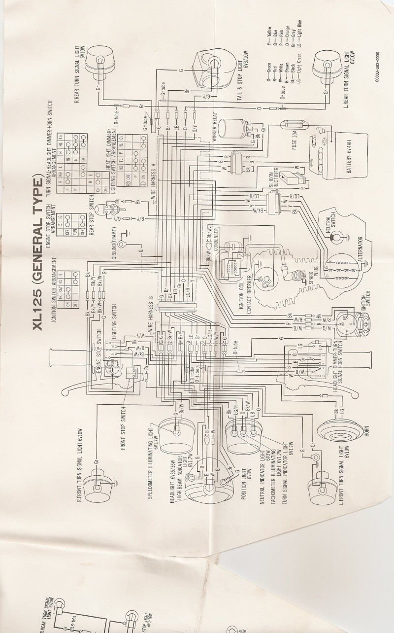 Schéma électrique de Honda XL 125 Scan0012