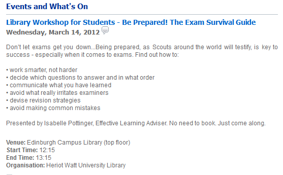 Exam Survival Guide [Proposal for Dubai Campus] Exam10