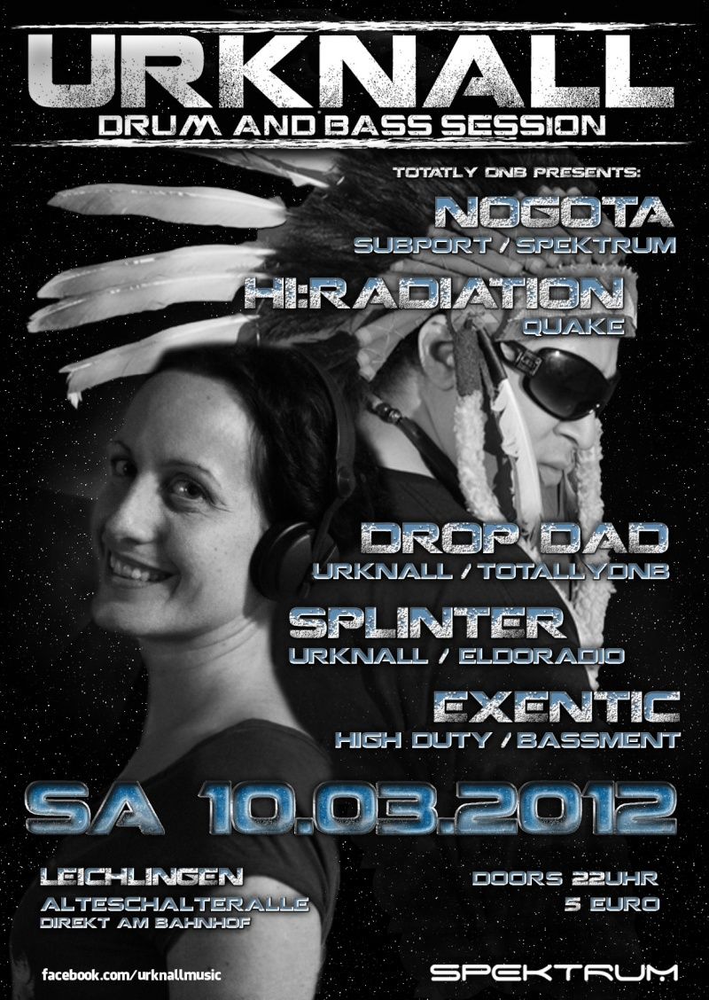 10.03.2012 Urknall Drum and Bass Session with Nogata & Hi:radiation @ Alte Schalterhalle Leichlingen Flyerw11