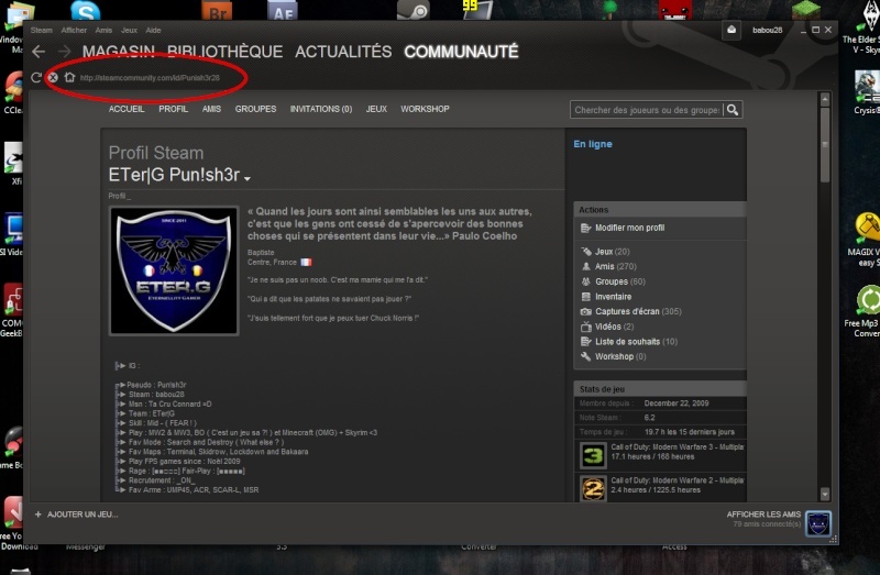 Connaitre son STEAM ID MW3 /!\ 110