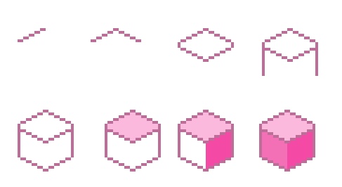[Débutant]Pixel Art -Les bases en perspective- Cube_b10