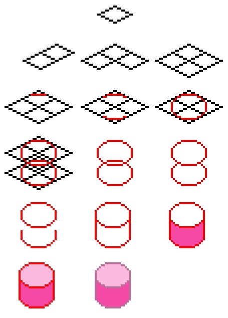 [Débutant]Pixel Art -Les bases en perspective- Cylind10