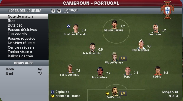 Cameroun 0 - 1 Portugal Compo185