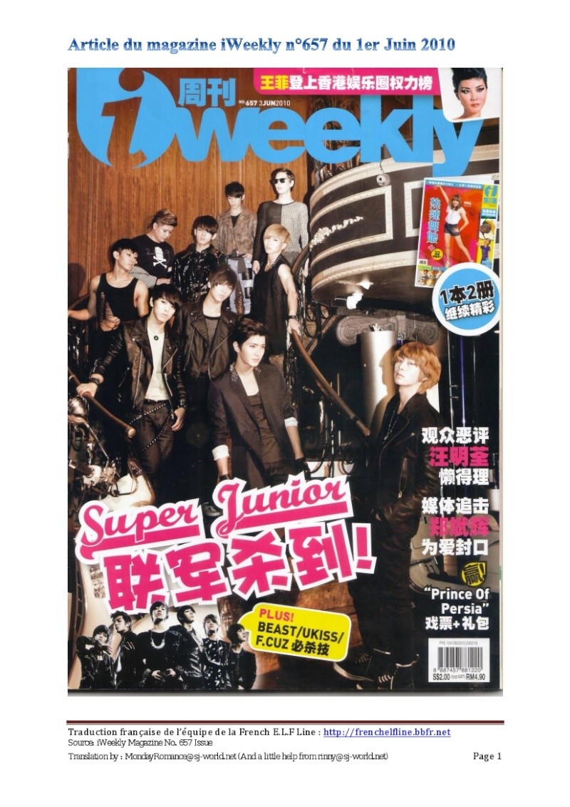 [ARTICLE] Super Junior pour le Magazine iWeekly n°657 du 1er Juin 2010 Iweekl10