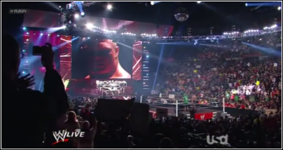 John Laurinaitis (entrance Brock Lesnar) WWE Raw 4/23/12 Raw25