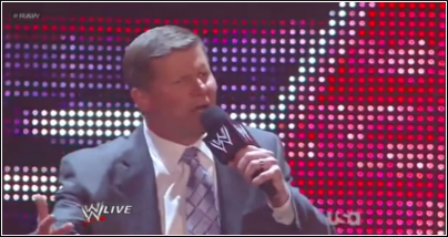 John Laurinaitis (entrance Brock Lesnar) WWE Raw 4/23/12 Raw29