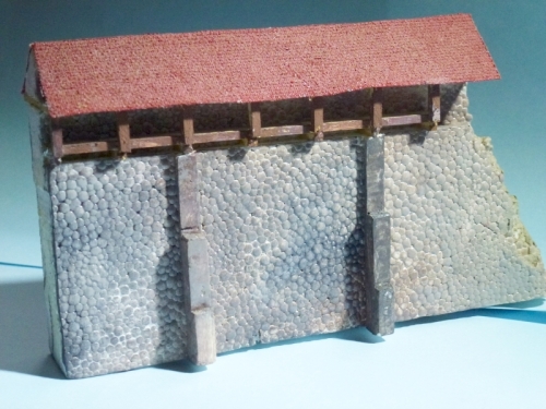 Kartonmodelle (Gebäude) für Modelleisenbahn  Mauer-10