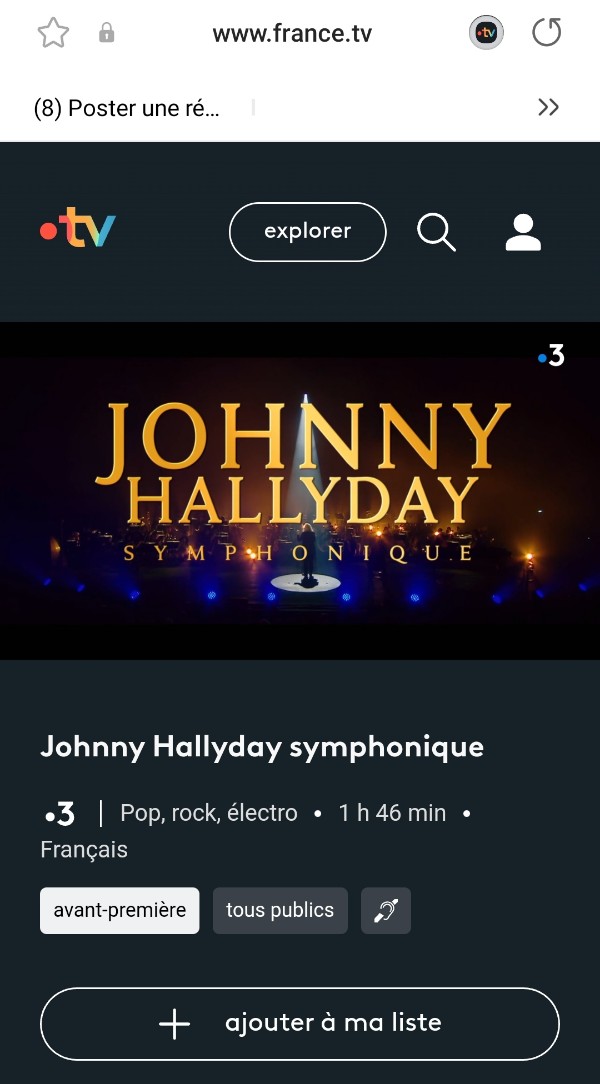 #### JOHNNY SYMPHONIQUE TOUR - TV - FRANCE 3 #### Scree127