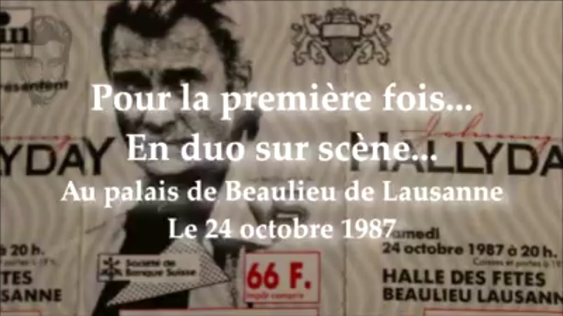 ####  DOCUMENT VIDÉO RARE -  HALLYDAY : LAUSANNE - 24 OCTOBRE 1987  #### Screen29