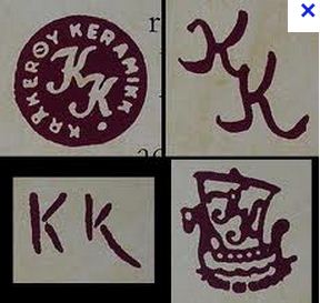 Norwegian pot marked KK - Kråkerøy keramikk Kk_mar10