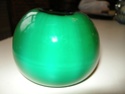 Apple green glass paperweight or candle holder Dscn9218