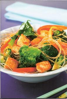 Légumes frits au vermicelle et au tofu (wok)   Image015