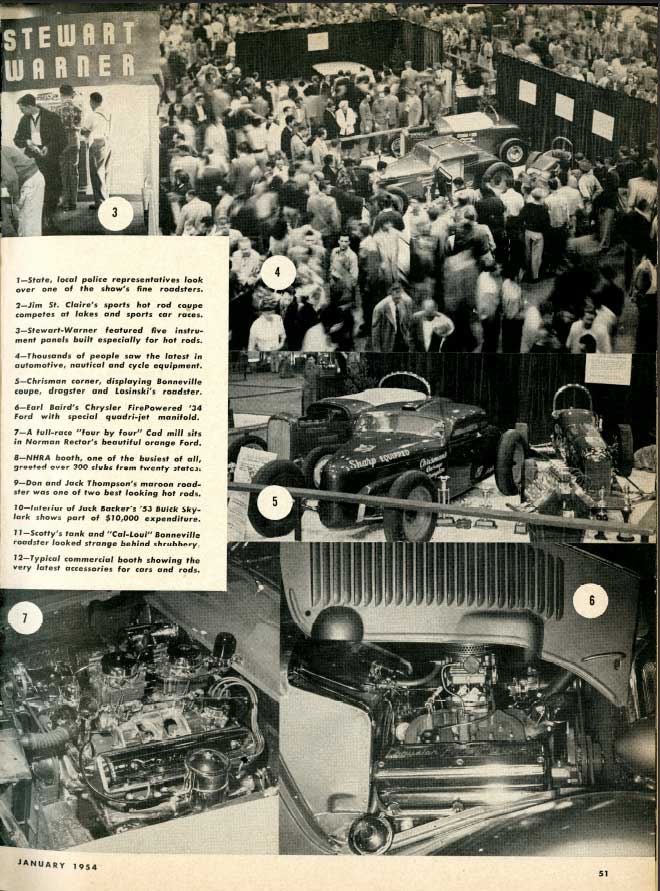 Motorama 1954 - article Hot rod Magazine Janvier 54 214