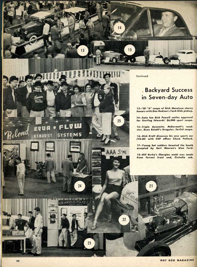 Motorama 1954 - article Hot rod Magazine Janvier 54 315