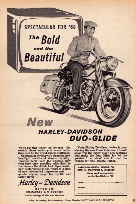 Harley Davidson, Triumph, Terrot and motorcycle ad Kgrhqj45