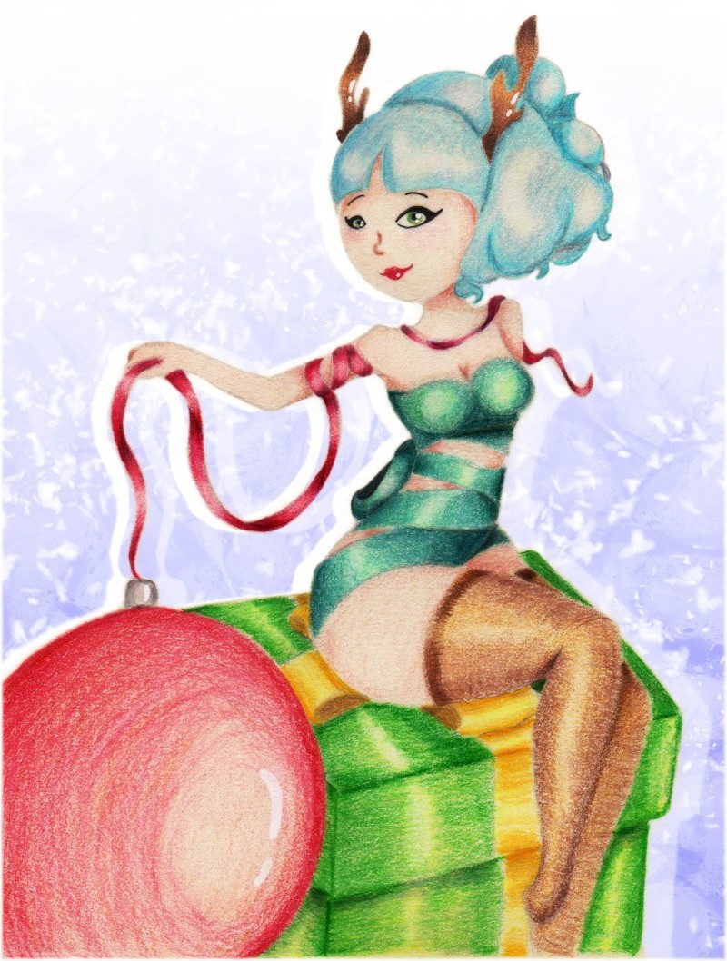 Numériser une illustration aux crayons de couleurs Noel1_10