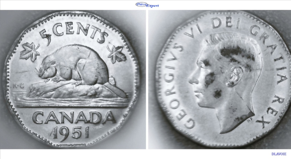 1951 - L.R. - Éclat de Coin / Coin fendillé "TS" liées (Die break) 1951_518
