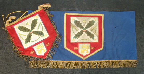 flamme et tablier du 110° régiment d'infanterie de 1939 P1860115