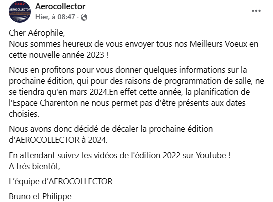 Annulation d'AéroCollector 2023 Captur23