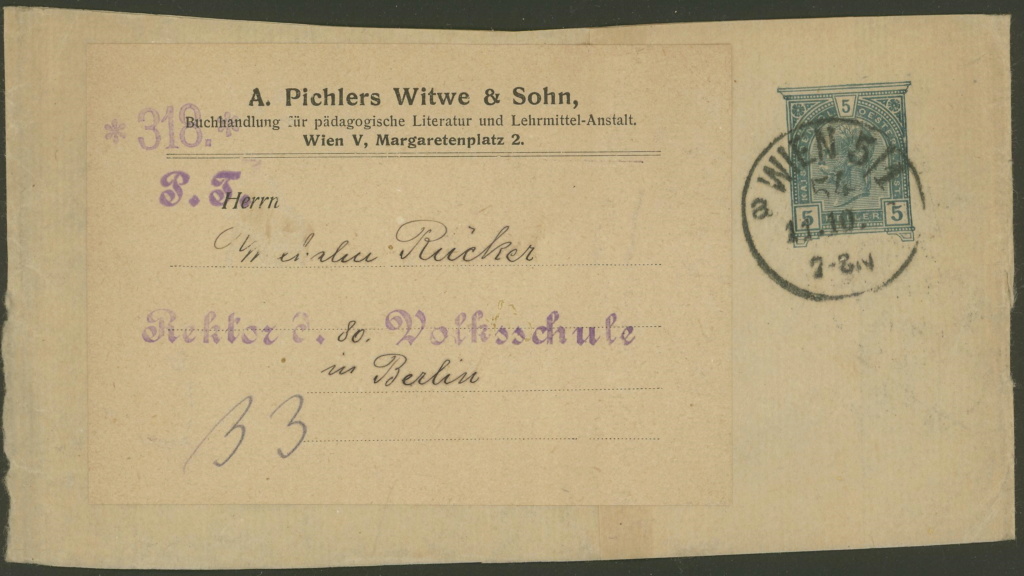 Privatganzsachen von A. Pichlers Witwe & Sohn 1-pa_610