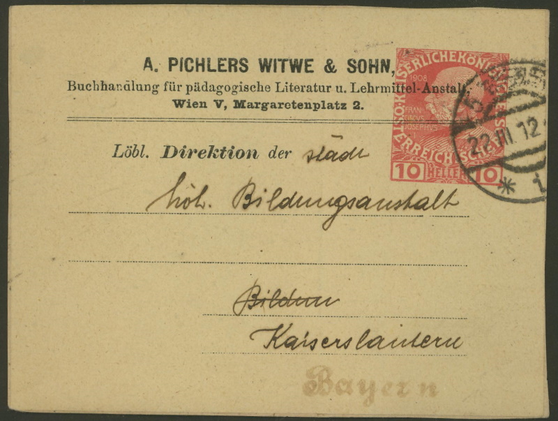 Privatganzsachen von A. Pichlers Witwe & Sohn 10_hel11