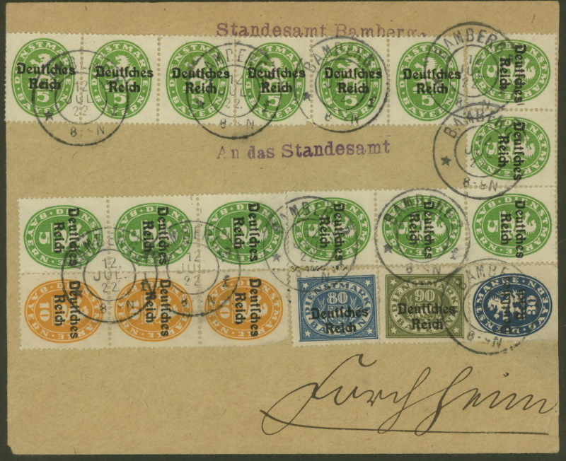 Dienstbriefe Deutsche Reichspost Bamber10