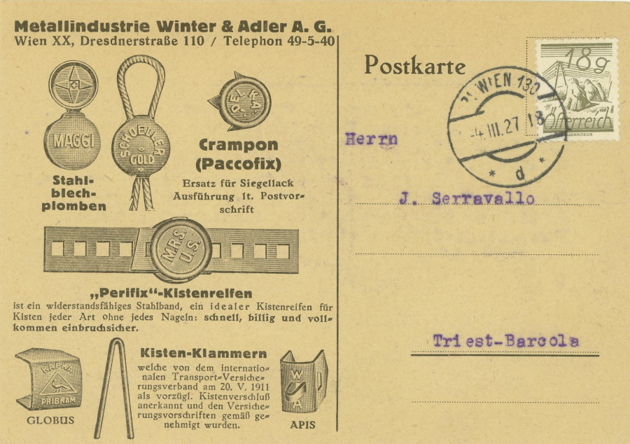 Werbeumschläge und -karten aus Österreich - Seite 7 Metall11