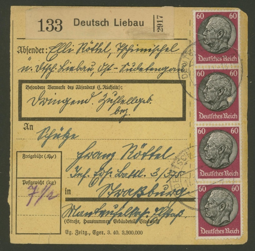 stempel - Sudetenland - Stempel mit und ohne Belege Tschim10