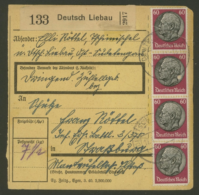 Sudetenland - Stempel mit und ohne Belege Tschim10