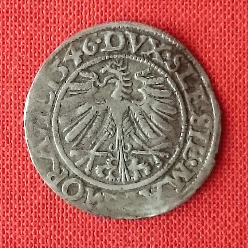 3 kreuzer (groschen) del Ducado de Silesia. 1546 2019-011