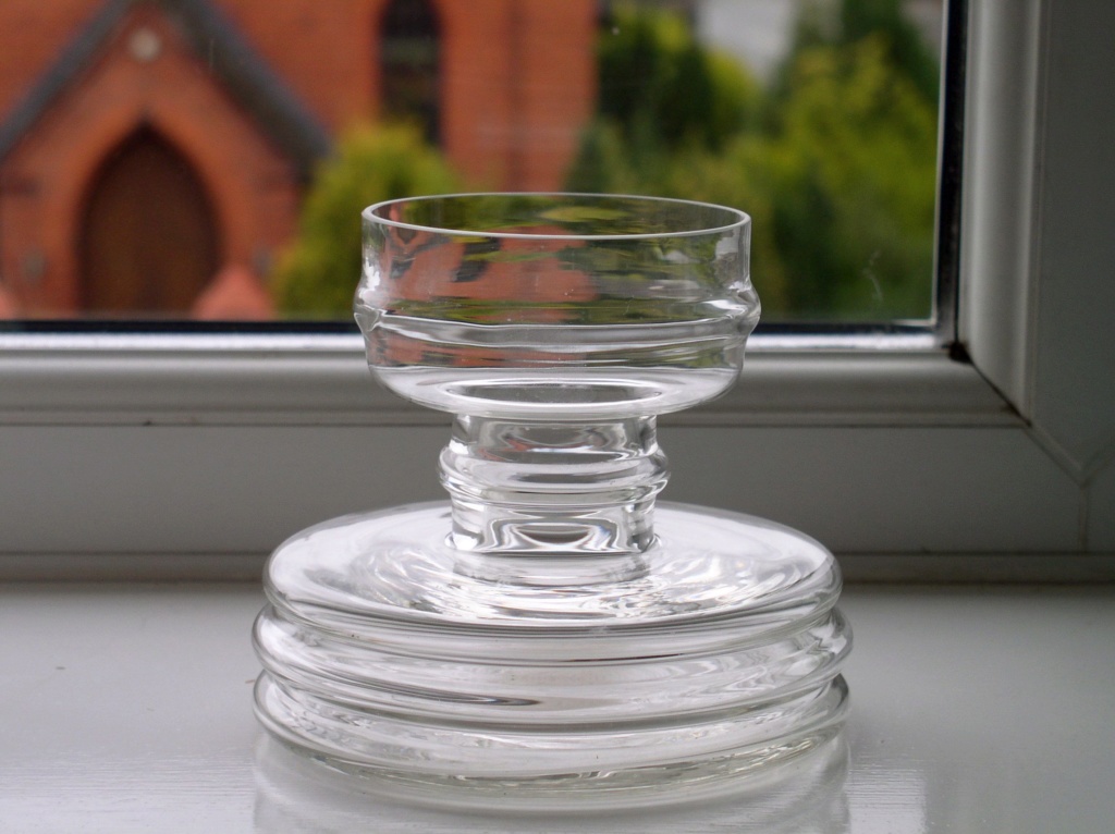 Unusual Mid-Century Crystal Vase Scandinavian Maybe? P1011710
