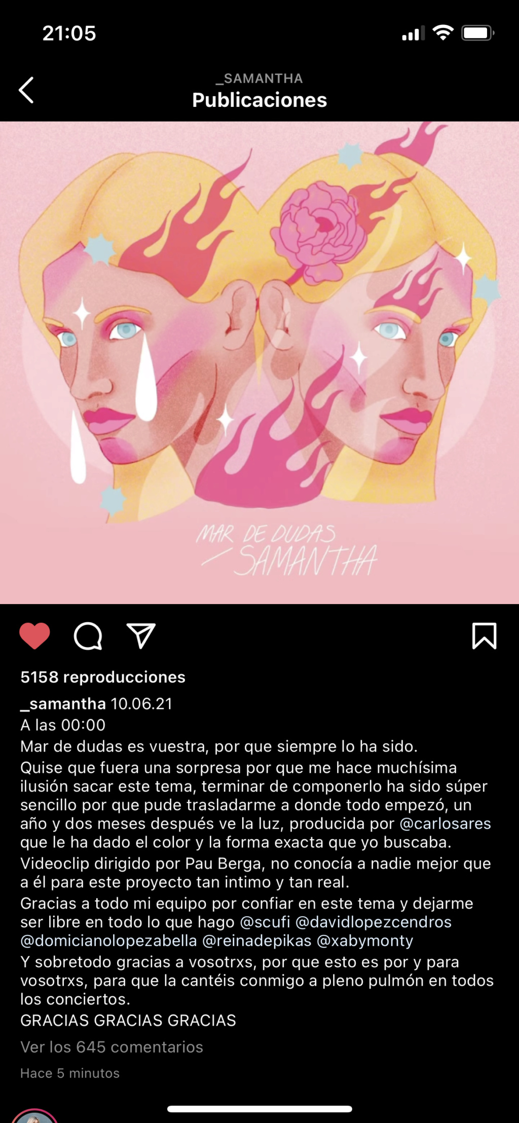 Samantha (OT 2020) >> single "La Partida" - Página 3 A9cc8010