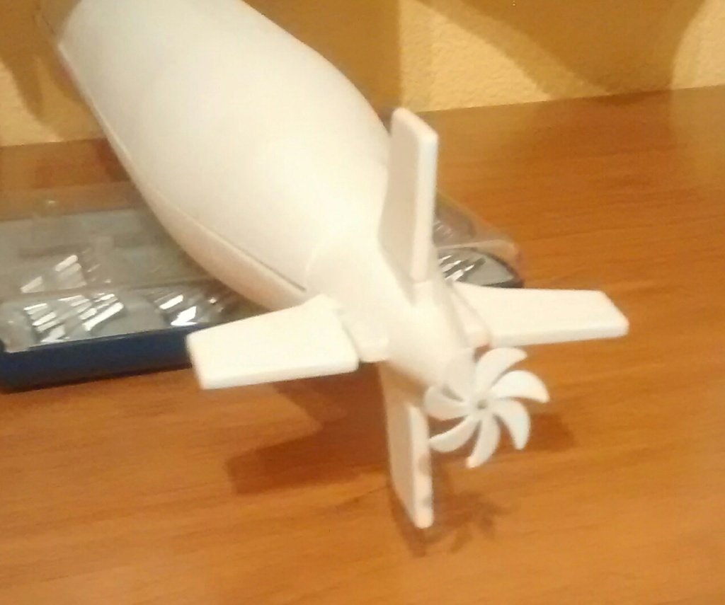 3d printed Alfa Class Russian Submarine Rear110