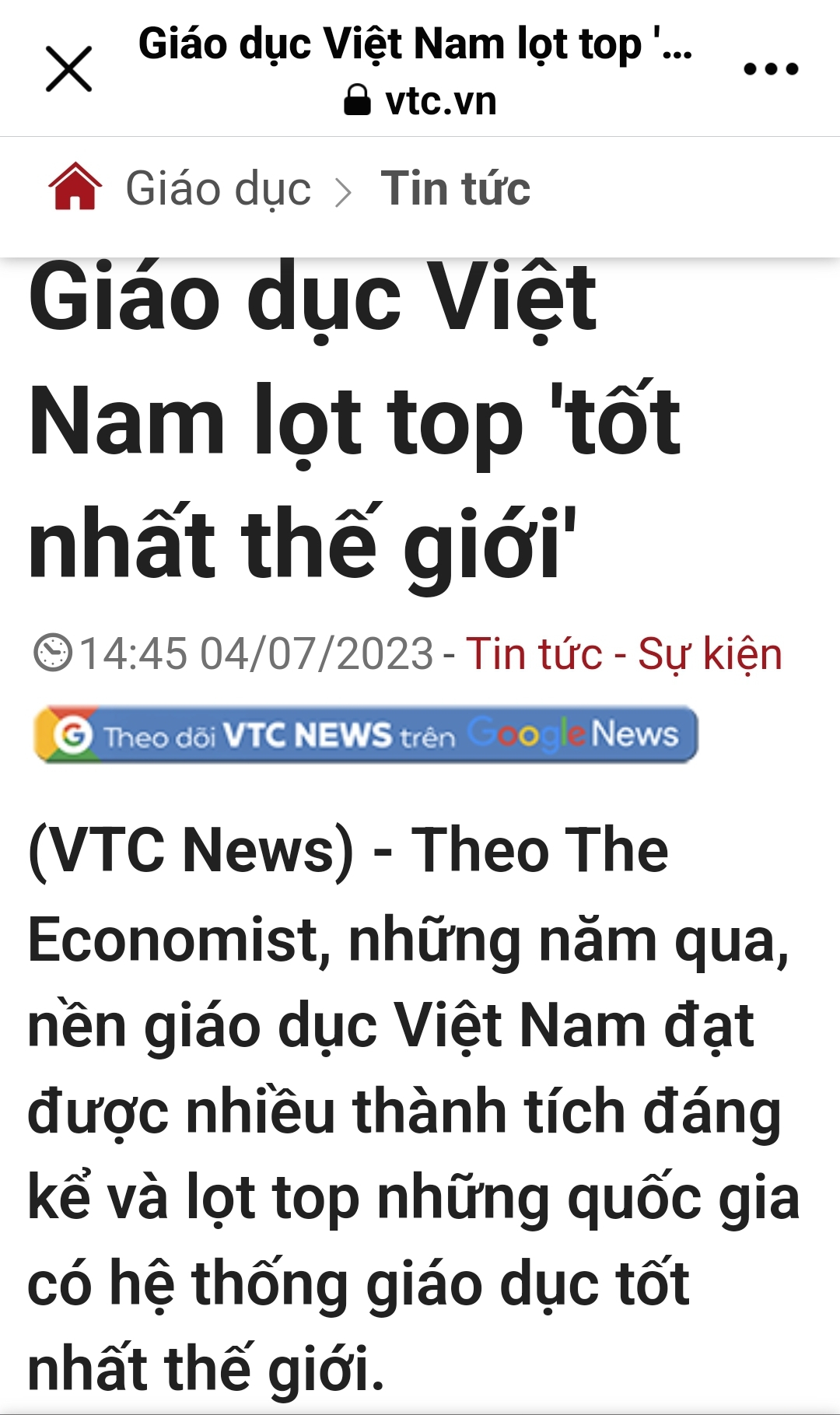 Giáo dục Việt Nam tốt nhất thế giới?  Screen72