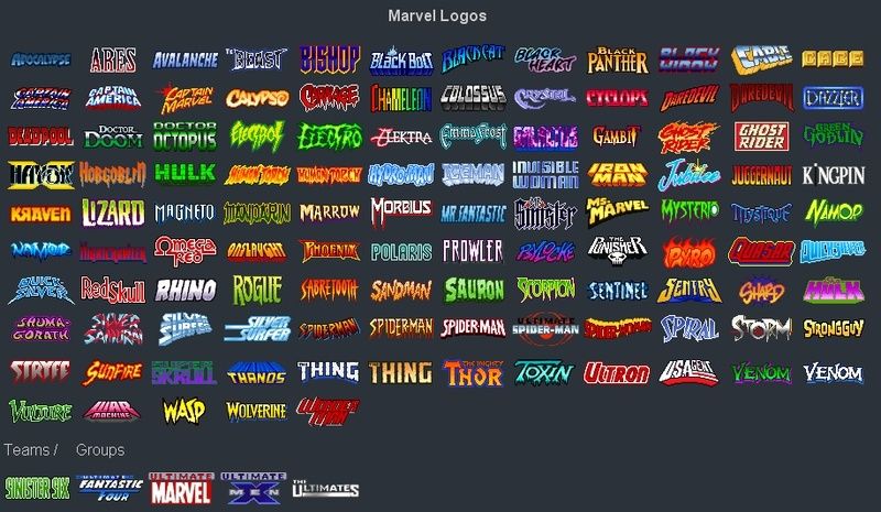 have someone these name logos? Marvel10