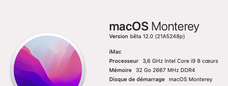 macOS Monterey 12.0 / 12.1 / 12.2 / 12.3 / 12.4 / 12.5  Beta Monter10