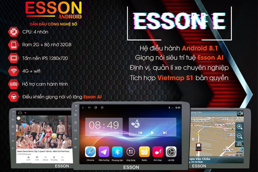 Màn hình dvd ô tô Esson E10