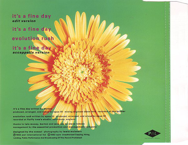 Opus III - It's A Fine Day (1992) [Single]  16/02/2023 117