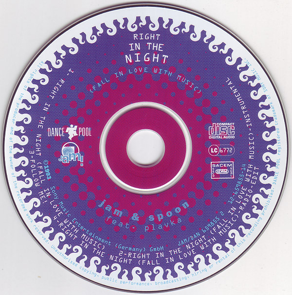 Music - Jam & Spoon - Right In The Night (Fall In Love With Music) (1993 - Europe) [CDM] DJ MICKEY 11/03/2023 242