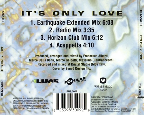 Blizzard – It's Only Love ['95 - CAN - CDM] DJ Mickey 12/03/2023 341